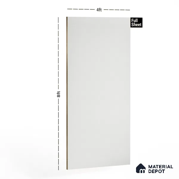 102 SF Titana Weiss 8 ft x 4 ft Plain Color Suede Finish Laminate - 1 mm | Suitable for Living Room, Kitchen, Office