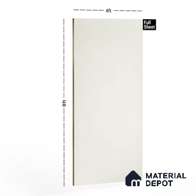 110 SF Light Vanile 8 ft x 4 ft Plain Color Suede Finish Laminate - 1 mm | Suitable for Living Room, Kitchen, Office
