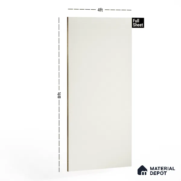 110 SF Light Vanile 8 ft x 4 ft Plain Color Suede Finish Laminate - 1 mm | Suitable for Living Room, Kitchen, Office