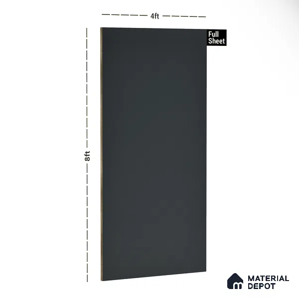 168 SF Slate Grey 8 ft x 4 ft Plain Color Suede Finish Laminate - 1 mm | Suitable for Living Room, Kitchen, Office