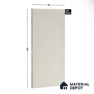 174 SF Ivory 8 ft x 4 ft Plain Color Suede Finish Laminate - 1 mm | Suitable for Living Room, Kitchen, Office