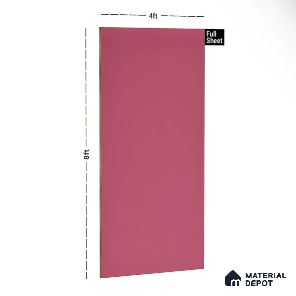 166 SF Baby Pink 8 ft x 4 ft Plain Color Suede Finish Laminate - 1 mm | Suitable for Living Room, Kitchen, Office