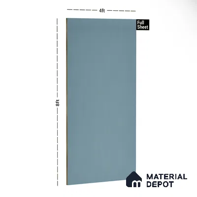 Grey Solid Colors Look PU 053D 8 ft x 4 ft PU Finish Decorative Laminate - 1 mm | Suitable for Living Room, Kitchen, Office
