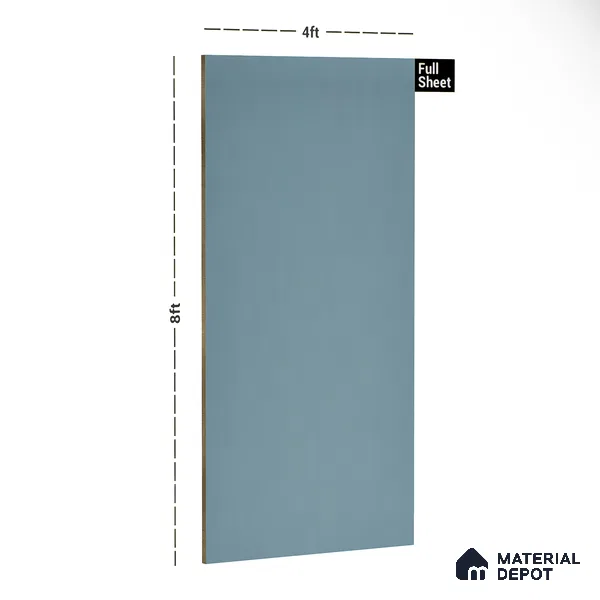 Grey Solid Colors Look PU 053D 8 ft x 4 ft PU Finish Decorative Laminate - 1 mm | Suitable for Living Room, Kitchen, Office
