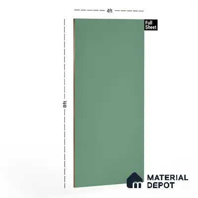 LM 18433 Peacock Blue 8 ft x 4 ft Matte Finish Anti Fingerprint Decorative Thermo Laminate - 1 mm | Suitable for Living Room, Kitchen, Office | Matching Edgeband EB 383 FM