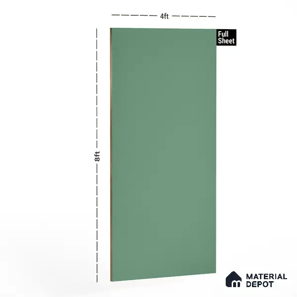 LM 18433 Peacock Blue 8 ft x 4 ft Matte Finish Anti Fingerprint Decorative Thermo Laminate - 1 mm | Suitable for Living Room, Kitchen, Office | Matching Edgeband EB 383 FM