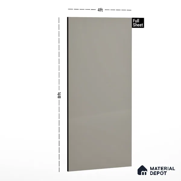 Blue Solid Colors Look Crystal 1184 8 ft x 4 ft High Gloss Finish Decorative Laminate - 1.25 mm | Suitable for Living Room, Kitchen, Office