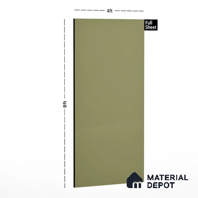 Cadent Blue Fluted Solid Color Look FLT 3817 8 ft x 4 ft Matt Flute  Finish Decorative Laminate - 1 mm | Suitable for TV Unit, Kitchen Cabinet, Wardrobe
