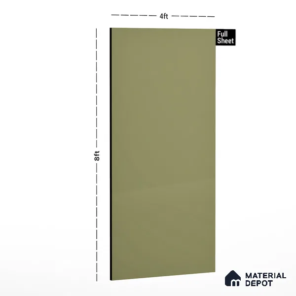 Cadent Blue Fluted Solid Color Look FLT 3817 8 ft x 4 ft Matt Flute Finish Decorative Laminate - 1 mm | Suitable for TV Unit, Kitchen Cabinet, Wardrobe