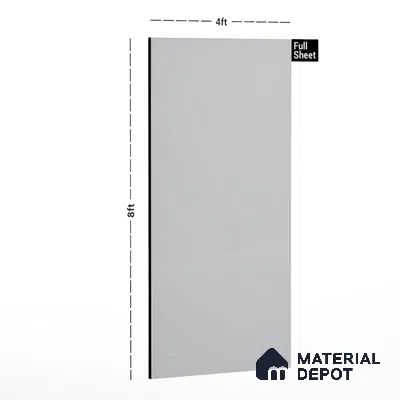 LM 01502 Nickel Bright White 8 ft x 4 ft Suede Finish Decorative Laminate - 1 mm  | Suitable for Living Room, Kitchen, Office