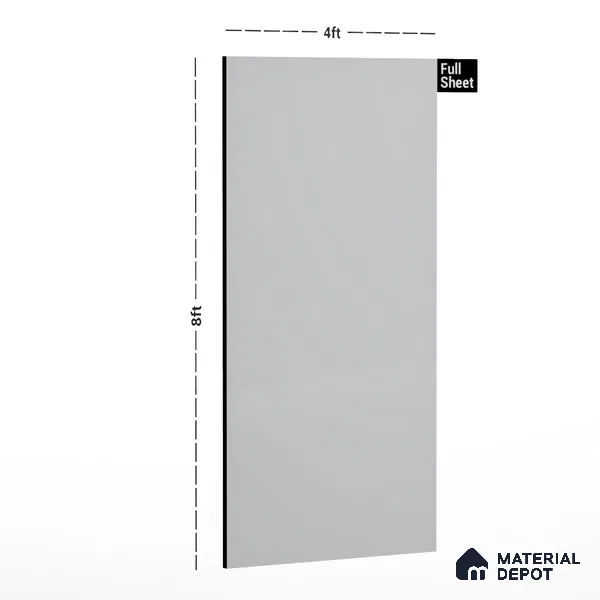 LM 01502 Nickel Bright White 8 ft x 4 ft Suede Finish Decorative Laminate - 1 mm | Suitable for Living Room, Kitchen, Office