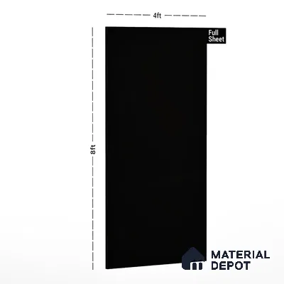 LM 01507 Jet Black 8 ft x 4 ft Suede Finish Decorative Laminate - 1 mm  | Suitable for Living Room, Kitchen, Office