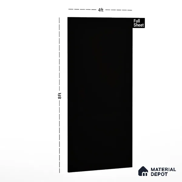 LM 01507 Jet Black 8 ft x 4 ft Suede Finish Decorative Laminate - 1 mm | Suitable for Living Room, Kitchen, Office