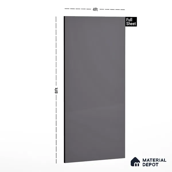 LM 01523 Pearl Grey 8 ft x 4 ft High Gloss Finish Decorative Laminate - 1 mm  | Suitable for Living Room, Kitchen, Office