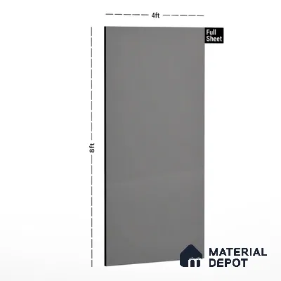 LM 01526 Mud Ash 8 ft x 4 ft High Gloss Finish Decorative Laminate - 1 mm  | Suitable for Living Room, Kitchen, Office