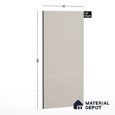 Light Beige Solid Colors Look LM 01560 8 ft x 4 ft High Gloss Finish Decorative Laminate - 0.8 mm | Suitable for Living Room, Kitchen, Office
