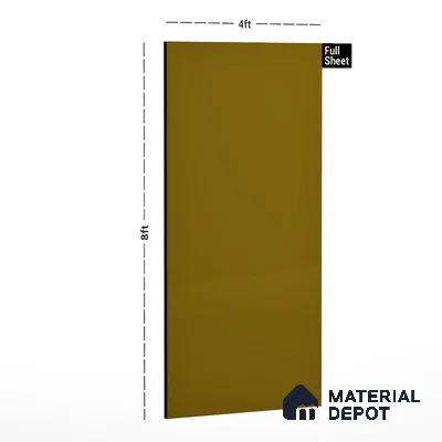 Solid Colors Look LM 01726 Bright Brown 8 ft x 4 ft High Gloss Finish Decorative Laminate - 1 mm | Suitable for Living Room, Kitchen, Office