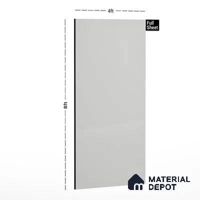 White Textured Solid Look LM 01902 8 ft x 4 ft Texture Finish Decorative Laminate - 1 mm | Suitable for TV Unit, Wardrobe, Kitchen Cabinets