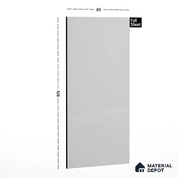 White Textured Solid Look LM 01902 8 ft x 4 ft Texture Finish Decorative Laminate - 1 mm | Suitable for TV Unit, Wardrobe, Kitchen Cabinets
