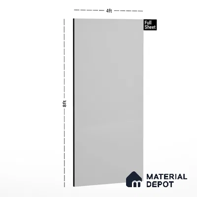 Snow White Solid Colors Look LM 01913 8 ft x 4 ft Matte Finish Decorative Laminate - 1 mm | Suitable for Living Room, Kitchen, Office