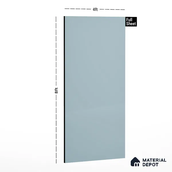 Morning Blue Solid Colors Look LM 01918 8 ft x 4 ft Matte Finish Decorative Laminate - 1 mm | Suitable for Living Room, Kitchen, Office