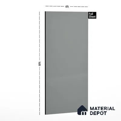 Greenish Grey Solid Colors Look LM 01920 8 ft x 4 ft Glossy Finish Decorative Laminate - 1 mm | Suitable for Living Room, Kitchen, Office