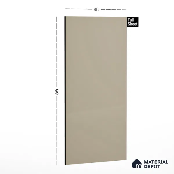 Warm Beige Solid Colors Look LM 01924 8 ft x 4 ft Matte Finish Decorative Laminate - 1 mm | Suitable for Living Room, Kitchen, Office