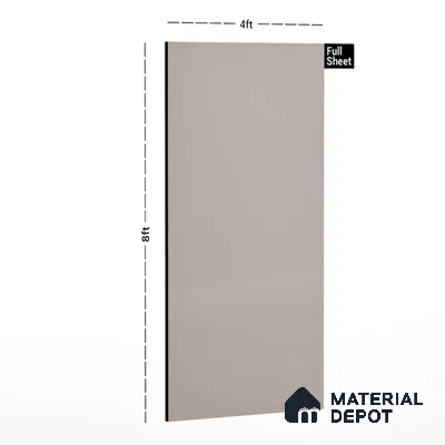 Beige Solid Colors Look LM 01927 8 ft x 4 ft Glossy Finish Decorative Laminate - 1 mm | Suitable for Living Room, Kitchen, Office