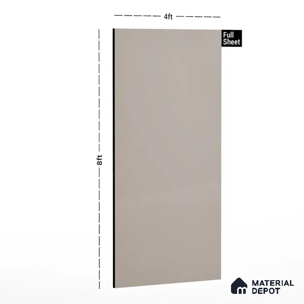 Beige Solid Colors Look LM 01927 8 ft x 4 ft Glossy Finish Decorative Laminate - 1 mm | Suitable for Living Room, Kitchen, Office