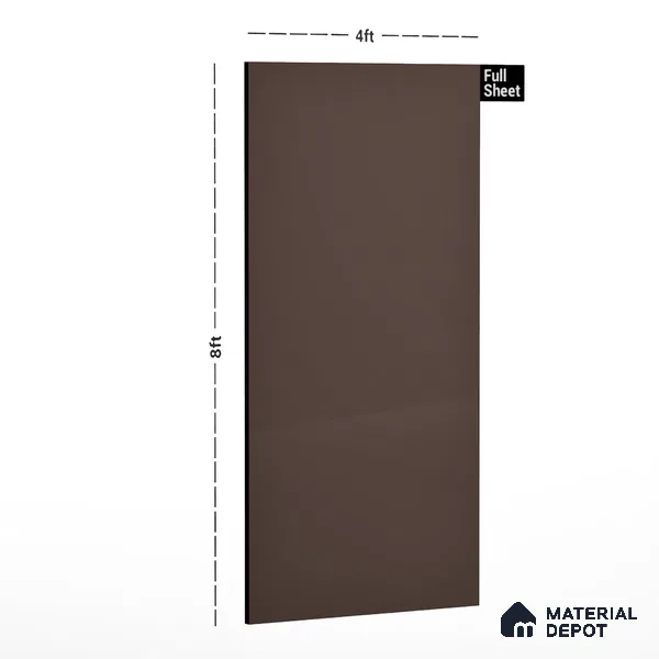 Cappuccino Brown Solid Colors Look LM 01932 8 ft x 4 ft Matte Finish Decorative Laminate - 1 mm | Suitable for Living Room, Kitchen, Office