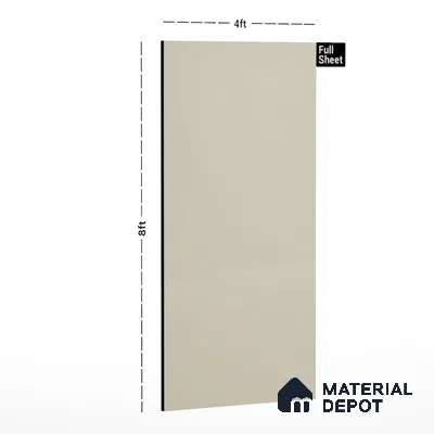 Light Beige Solid Colors Look LM 01943 8 ft x 4 ft Matte Finish Decorative Laminate - 1 mm | Suitable for Living Room, Kitchen, Office