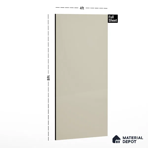 Light Beige Solid Colors Look LM 01943 8 ft x 4 ft Matte Finish Decorative Laminate - 1 mm | Suitable for Living Room, Kitchen, Office