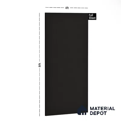 Dark Charcoal Grey Solid Colors Look LM 03027 Dark Dark Charcoal Grey 8 ft x 4 ft Zero Soft Matt Finish Decorative Laminate - 1 mm | Suitable for Living Room, Kitchen, Office