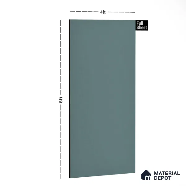 Slate Blue Solid Colors Look LM 03028 Skyesh 8 ft x 4 ft Zero Soft Matt Finish Decorative Laminate - 1 mm | Suitable for Living Room, Kitchen, Office