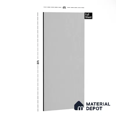 Beige Solid Colors Look LM 03030 Frosty White 8 ft x 4 ft Extra Glossy Finish Decorative Laminate - 1 mm | Suitable for Living Room, Kitchen, Office