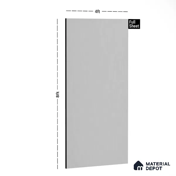 Beige Solid Colors Look LM 03030 Frosty White 8 ft x 4 ft Extra Glossy Finish Decorative Laminate - 1 mm | Suitable for Living Room, Kitchen, Office