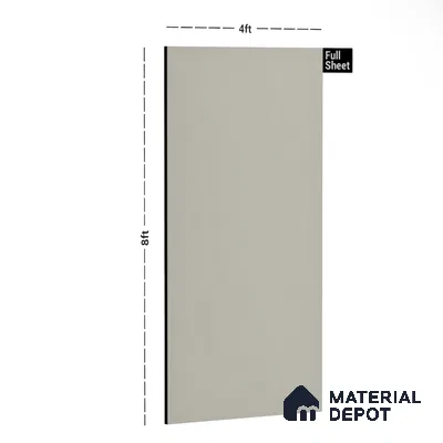 Beige Solid Colors Look LM 03031 Egg White 8 ft x 4 ft Extra Glossy Finish Decorative Laminate - 1 mm | Suitable for Living Room, Kitchen, Office