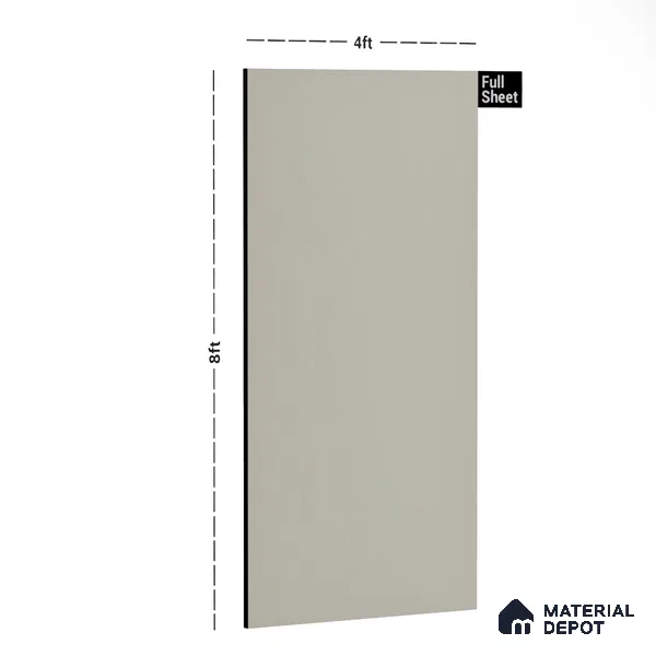 Beige Solid Colors Look LM 03031 Egg White 8 ft x 4 ft Extra Glossy Finish Decorative Laminate - 1 mm | Suitable for Living Room, Kitchen, Office