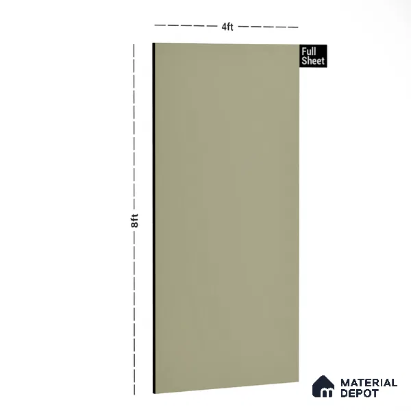 Creamy Beige Solid Colors Look LM 03034 Creama 8 ft x 4 ft Extra Glossy Finish Decorative Laminate - 1 mm | Suitable for Living Room, Kitchen, Office
