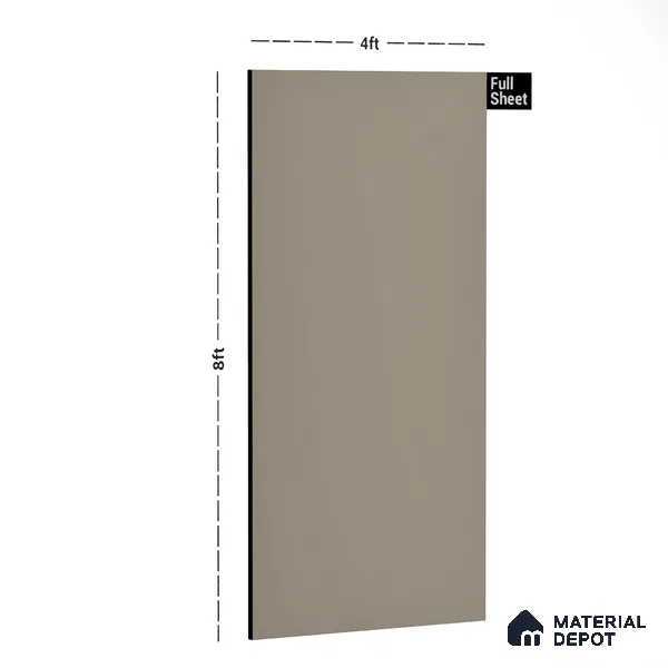 44282 CMT RH Bran Krakato 8 ft x 4 ft Cement Finish Decorative Laminate - 1 mm | Matching Rehau Edgeband Code 533P | Suitable for TV Unit, Wardrobe, Kitchen Cabinets