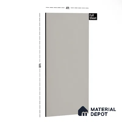Light Cream Solid Colors Look LM 21764 8 ft x 4 ft High Gloss Finish Decorative Laminate - 1 mm | Suitable for Living Room, Kitchen, Office