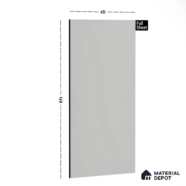 White Textured Solid Look LM 05199 8 ft x 4 ft Texture Finish Decorative Laminate - 0.8 mm | Suitable for TV Unit, Wardrobe, Kitchen Cabinets
