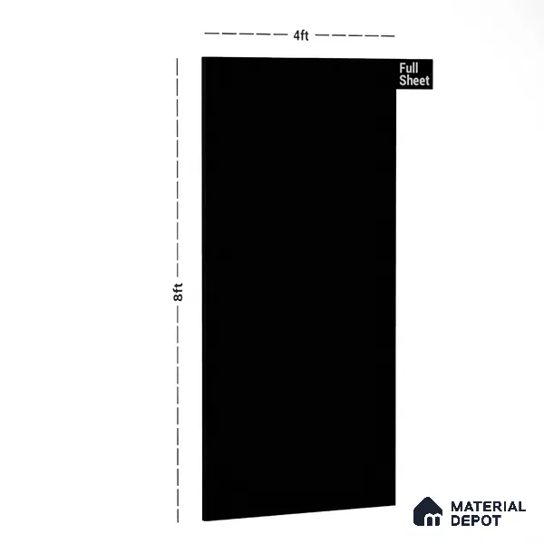49948 HGL SH Midnight Frost 8 ft x 4 ft Frosted Glass & Metallic Shine Finish Decorative Laminate - 1 mm | Matching Rehau Edgeband Code 521P | Suitable for Living Room, Kitchen, Office