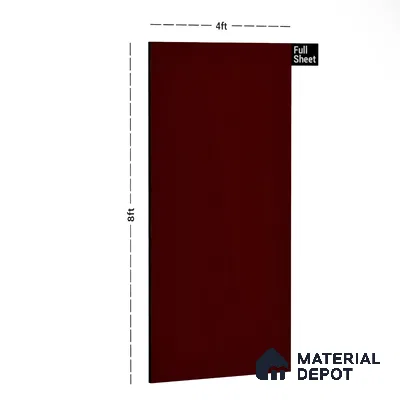 80195 GL Blood Red 8 ft x 4 ft Glossy Finish Liner Laminate - 0.8 mm | Suitable for TV Unit, Wardrobe, Kitchen Cabinets