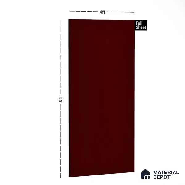 80195 GL Blood Red 8 ft x 4 ft Glossy Finish Liner Laminate - 0.8 mm | Suitable for TV Unit, Wardrobe, Kitchen Cabinets