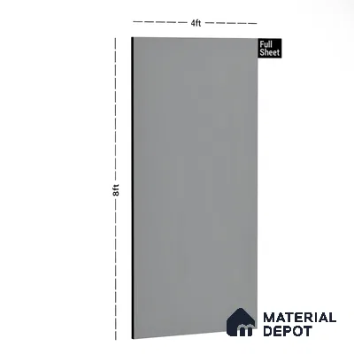 80113 GL Frosty White 8 ft x 4 ft Glossy Finish Liner Laminate - 0.8 mm | Suitable for TV Unit, Wardrobe, Kitchen Cabinets