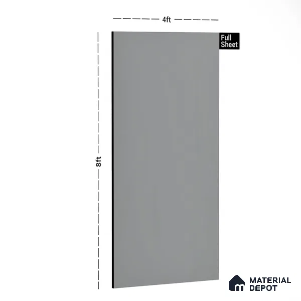 80113 GL Frosty White 8 ft x 4 ft Glossy Finish Liner Laminate - 0.8 mm | Suitable for TV Unit, Wardrobe, Kitchen Cabinets