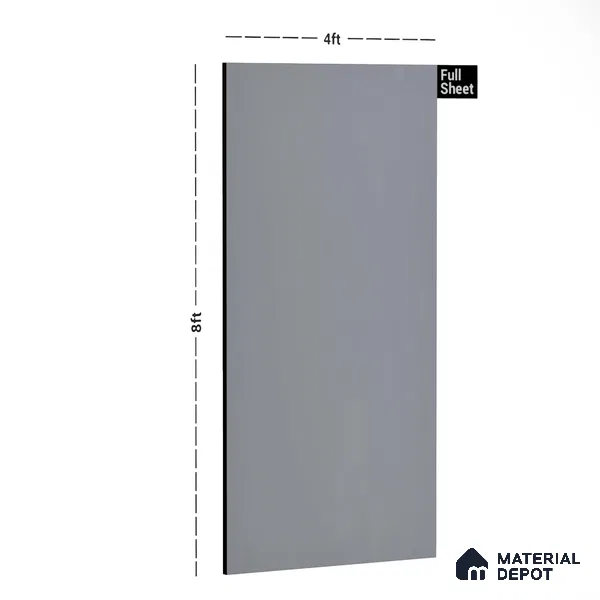 80101 GL White 8 ft x 4 ft Glossy Finish Liner Laminate - 0.8 mm | Suitable for TV Unit, Wardrobe, Kitchen Cabinets