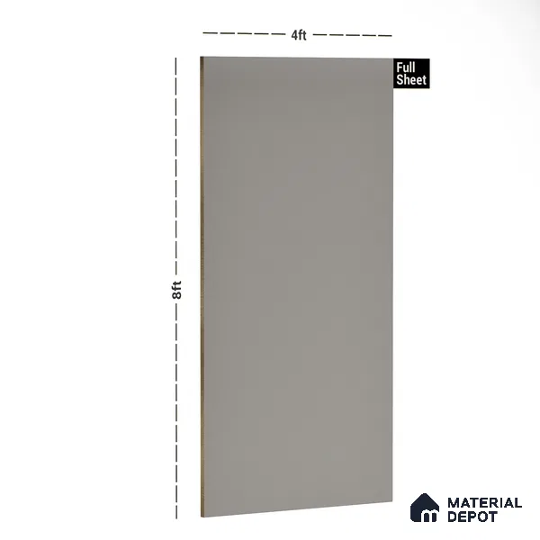 Grey Solid Colors Look 9557 SZM 8 ft x 4 ft Matte Finish Decorative Laminate - 1 mm | Suitable for Living Room, Kitchen, Office