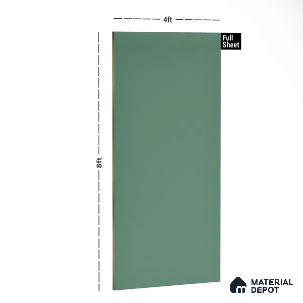Green Solid Colors Look 9543 SZM 8 ft x 4 ft Matte Finish Decorative Laminate - 1 mm | Suitable for Living Room, Kitchen, Office